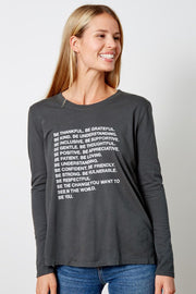 Suzanne Be You L/S Tee MSRP $50