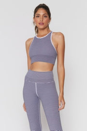 High Neck Jacquard Stripe Bra MSRP $68